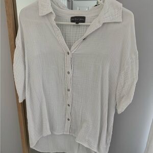 Michael Stars White Button-Down Shirt